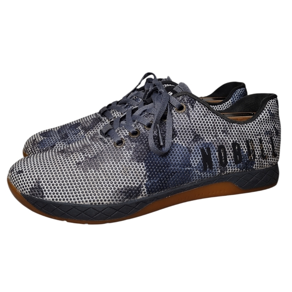 NOBULL Floral Blue Gray Trainer Workout Athletic Sneakers Shoes Sz 8.5